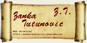 Žanka Tutunović vizit kartica